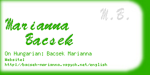 marianna bacsek business card